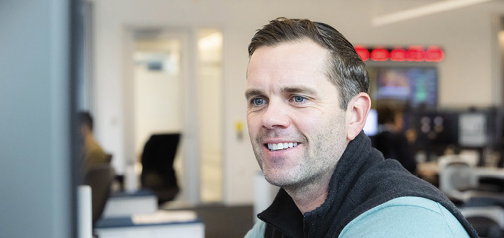 Portrait of an employee at the New York office.