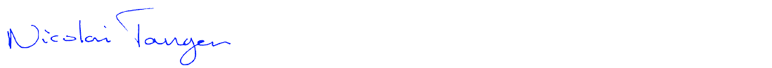 Signatur Nicolai Tangen